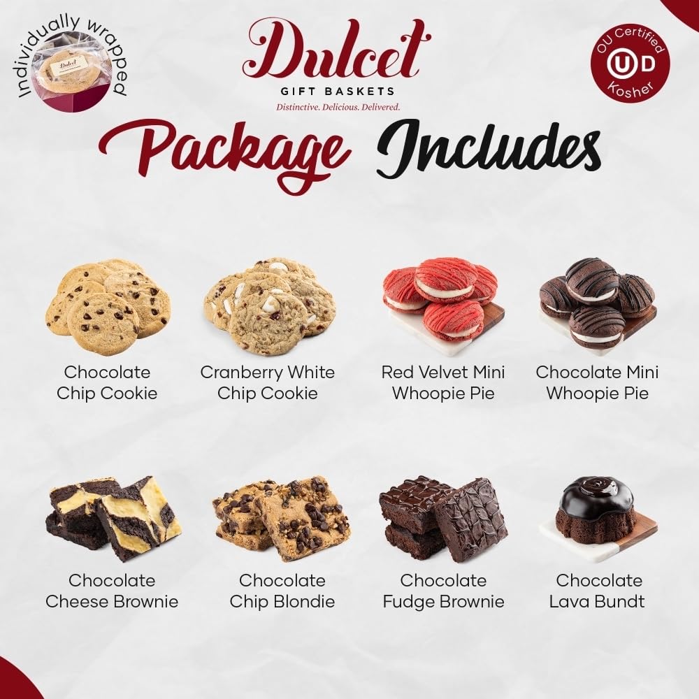 Dulcet Gift Baskets Thinking of You Gourmet Food Gift Basket for Women, Men, Dad, Mom, College Friends