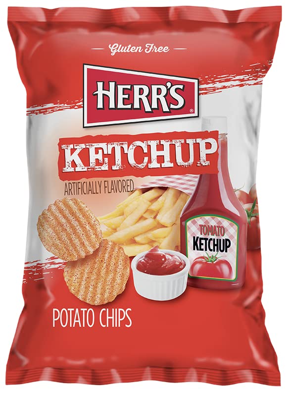 Herr'S Ketchup Potato Chips, 1 Ounce (Pack Of 42 Bags)