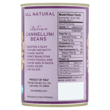 Delallo Cannellini Beans, 14-Ounces (Pack Of12)