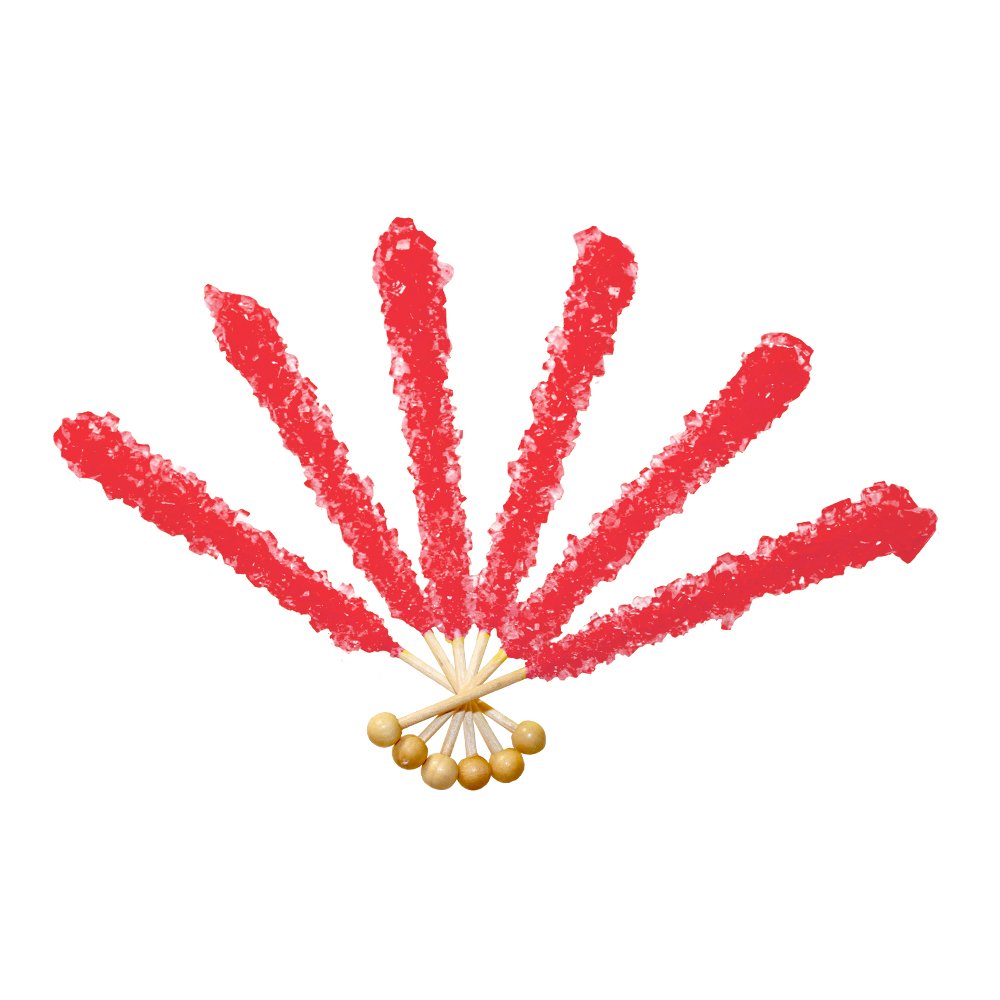 Espeez Rock Candy Sticks - 12 Count - Red, White, Blue - Individually Wrapped for Parties and Candy Buffets