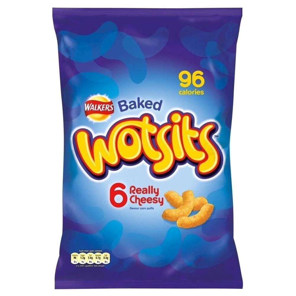 Walkers Wotsits Really Cheesy Corn Puffs (6x17.5g)