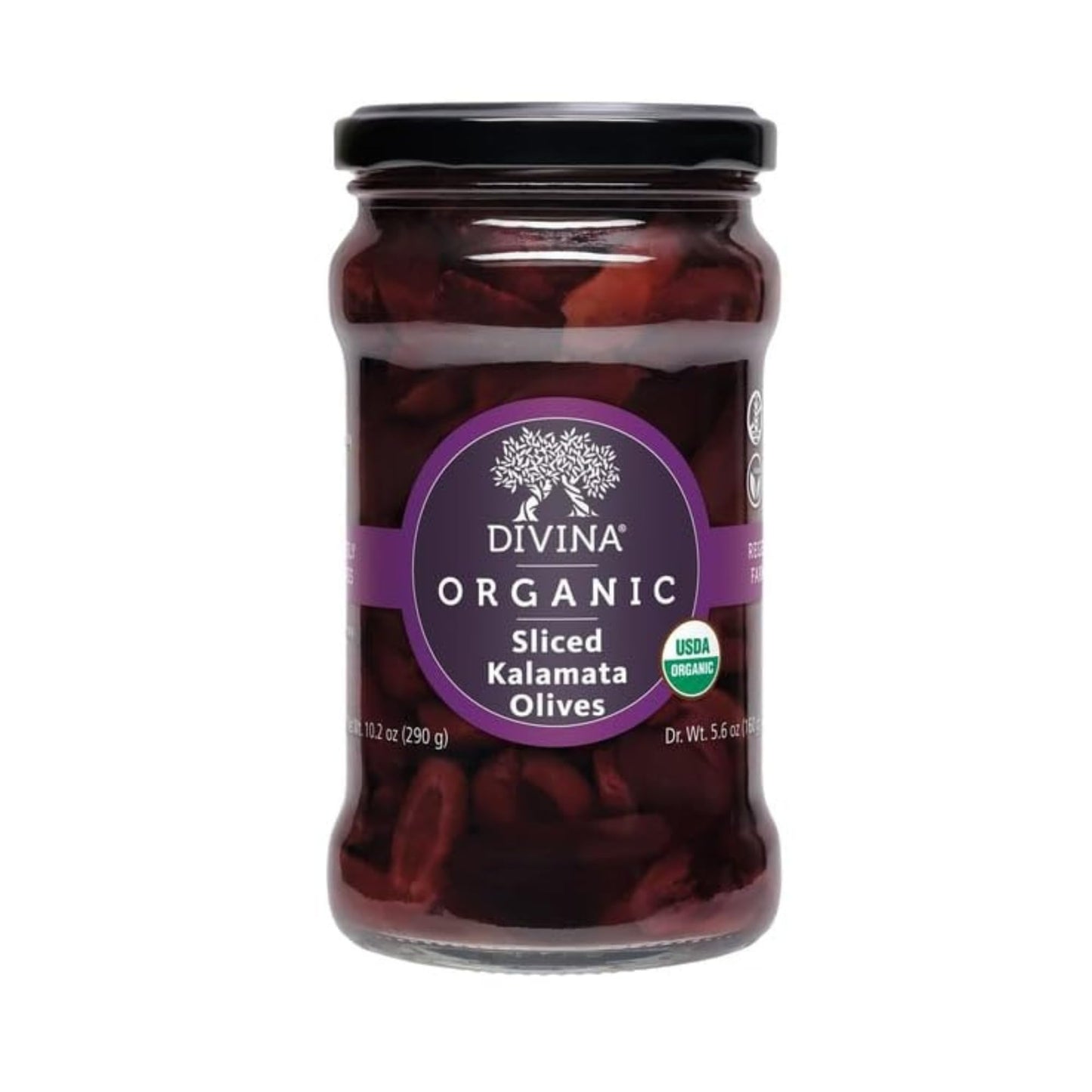 DIVINA Organic Sliced Kalamata Olives, 10.2 oz