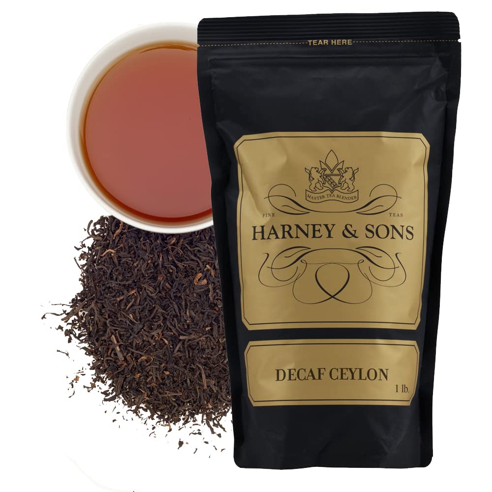 Harney & Sons Decaffeinated Ceylon Loose Leaf Tea, 16 oz, 1 Pound (Pack of 1)