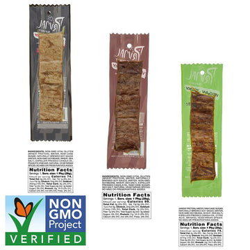 Primal Spirit Vegan Jerky - Seitan Power Pack, 10 G. Plant Based Protein, Certified Non-Gmo, No Preservatives ("The Classics" Teriyaki, Thai Peanut, And Mesquite Lime, 24-Pack, 1 Oz)