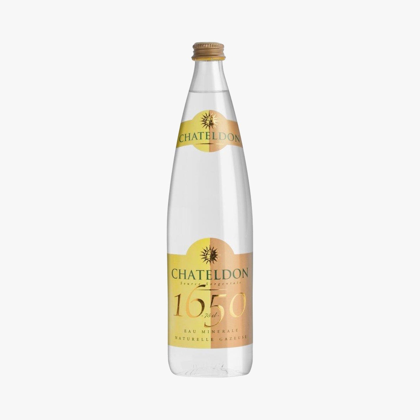 French Carbonated Natural Mineral Water Chateldon