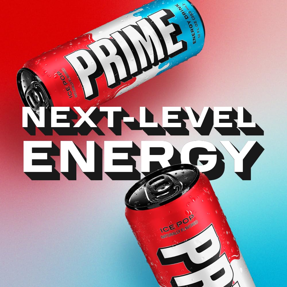 PRIME HYDRATION Energy Drink | Zero Sugar, 200mg Caffeine, Electrolytes | 12 Fluid Ounce | 12 Pack