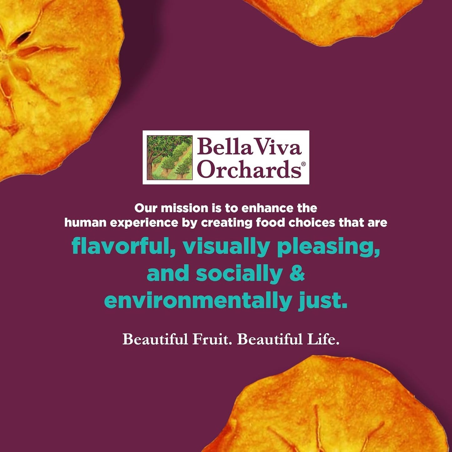 Natural Dried Persimmons from Bella Viva Orchards, 1.5 Lb. Bag