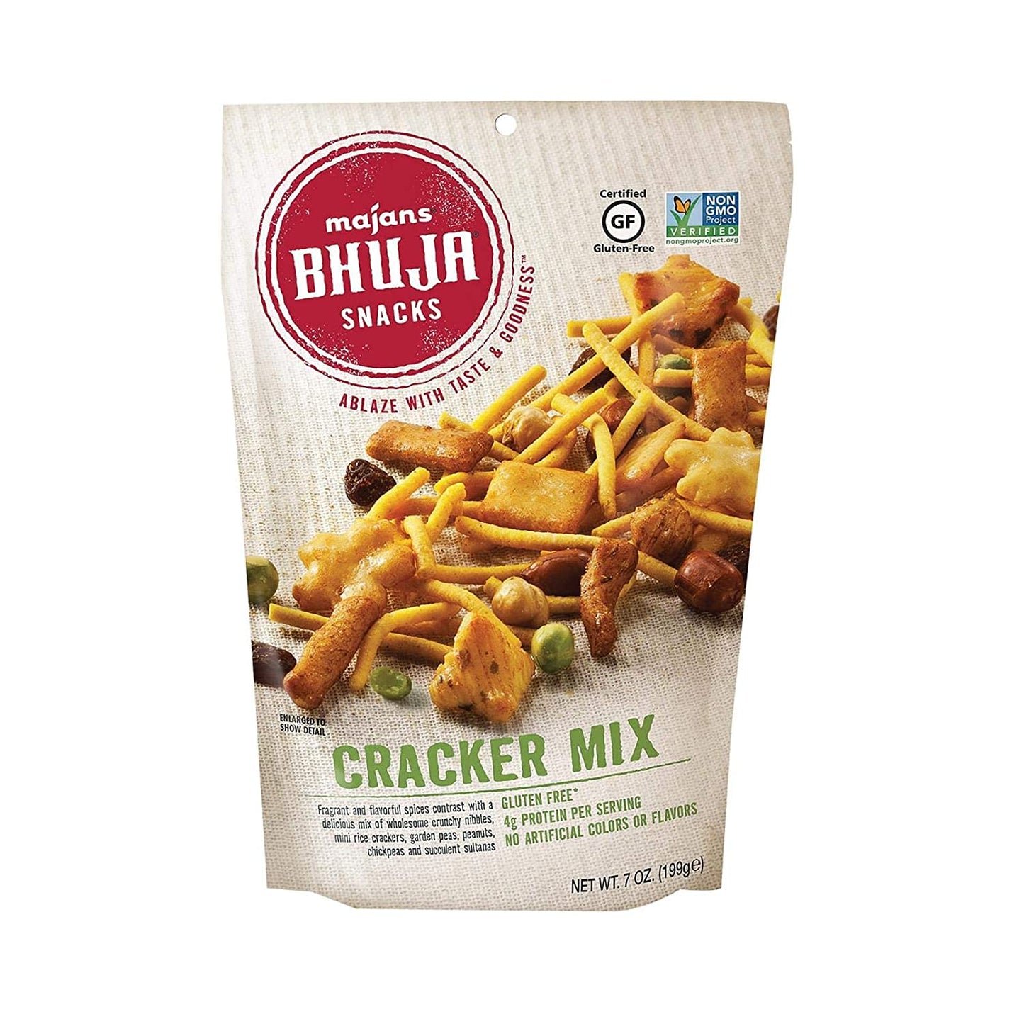Bhuja Snacks Cracker Mix 7 oz each (6 Items Per Order)