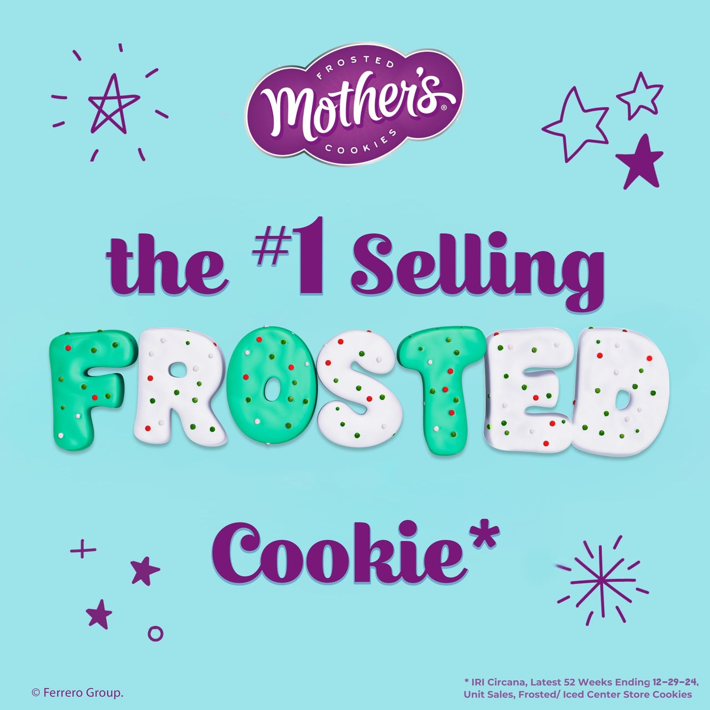 Mothers Frosted Cookies, Limited Batch Reindeer Games, stocking stuffer, Christmas Shortbread Animal Cookies, 30 Bags, 0.5 oz Ea