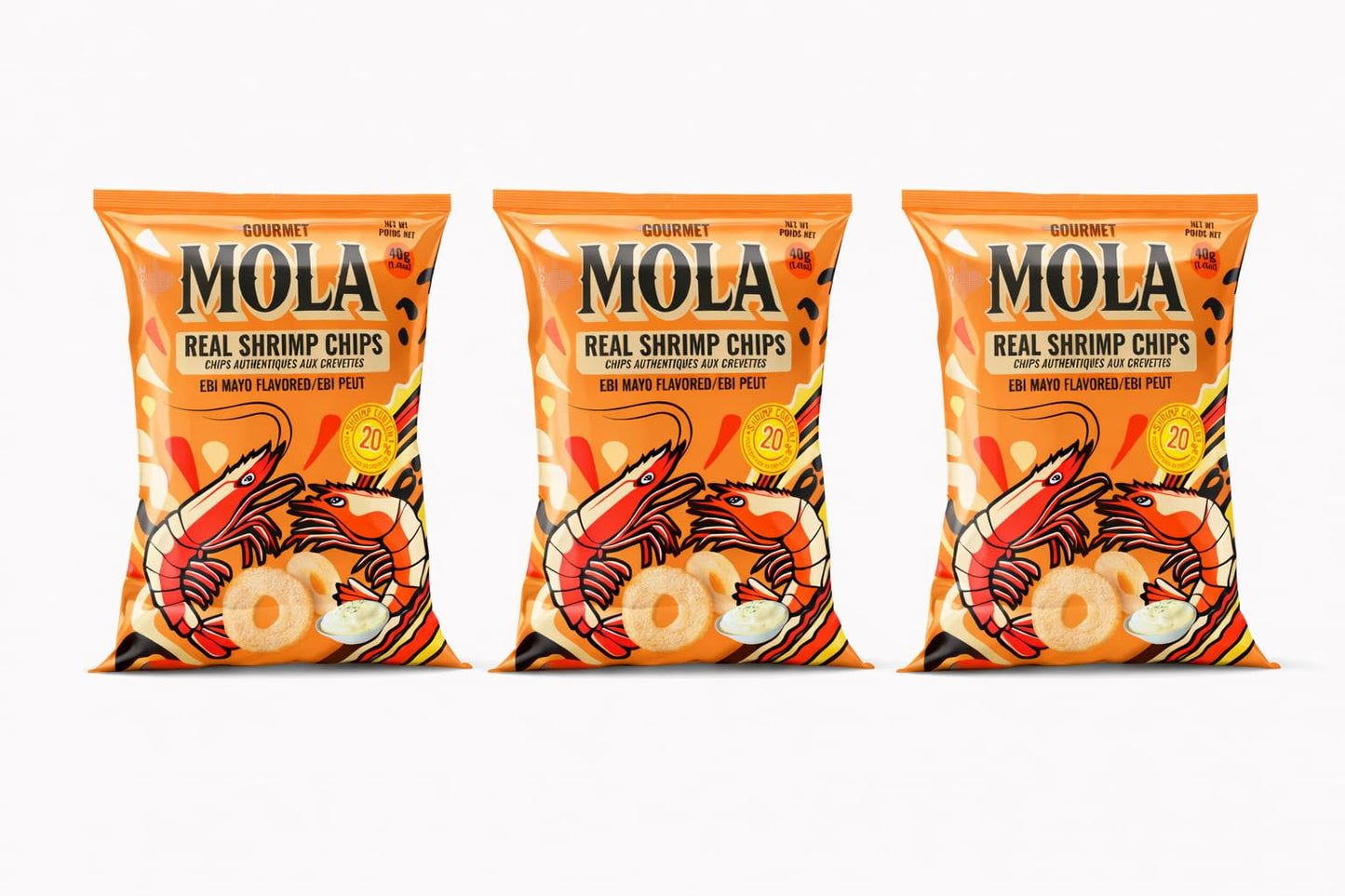 MOLA Shrimp Crackers (3, Ebi Mayo)
