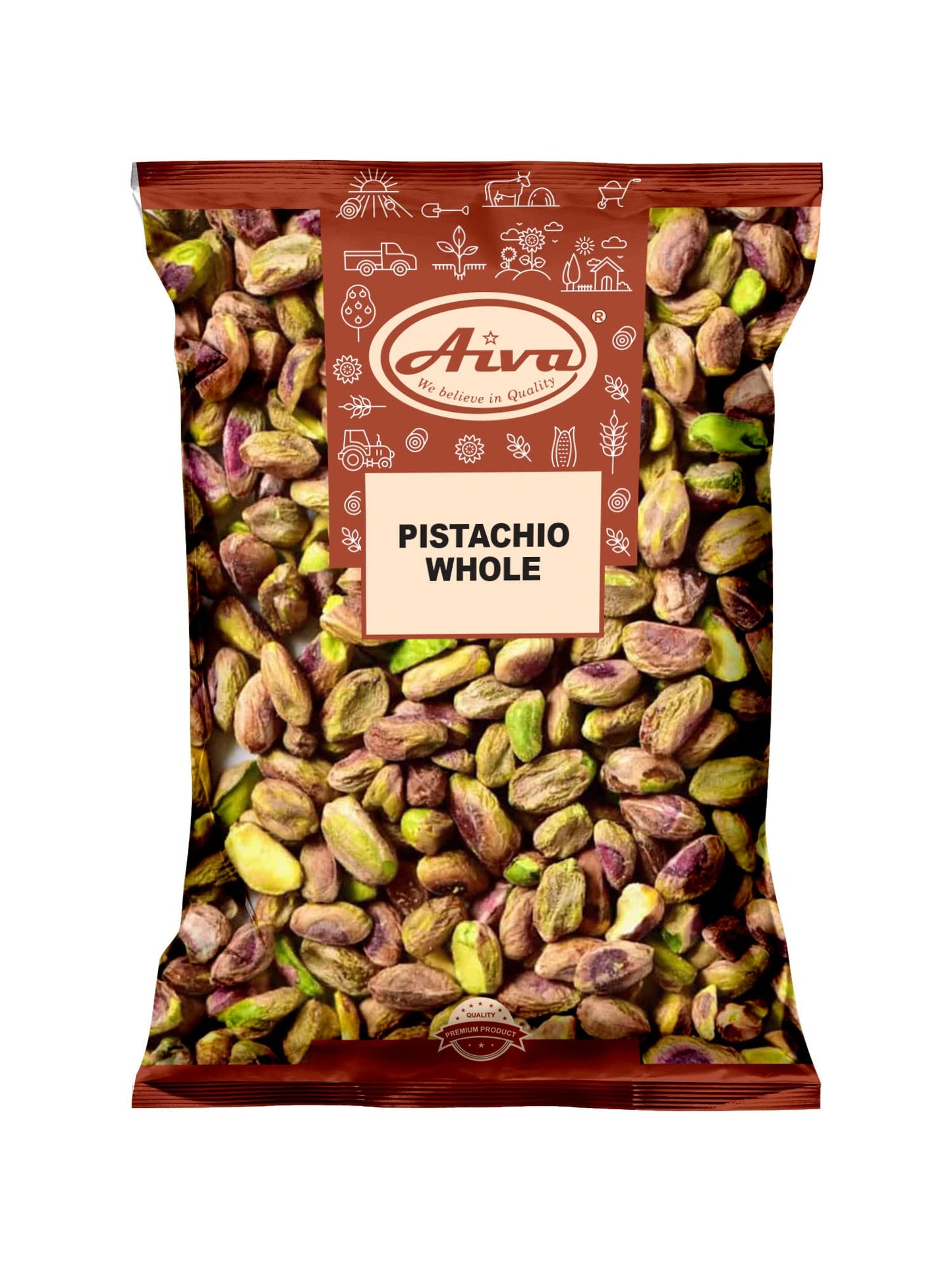 Aiva Raw Pistachios No Shells Unsalted (4 Lb) - Top-Grade Whole Nuts For Snacking Cooking And Baking