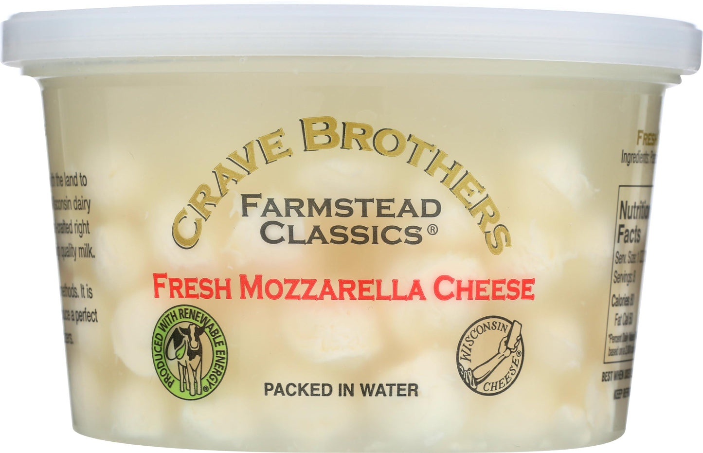 Crave Brothers, Fresh Mozzarella Cheese, 8 oz