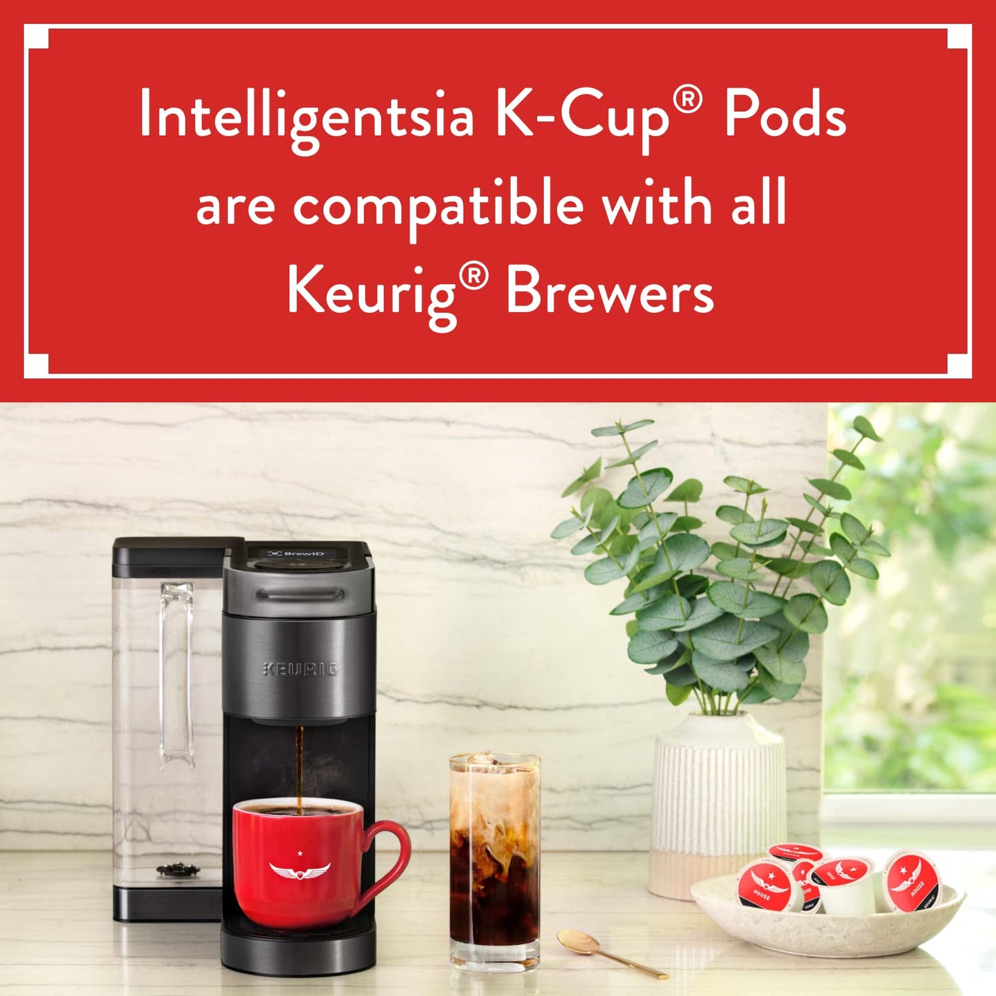 Intelligentsia Coffee Light Roast K-Cup Pods - 60 Count, Flavor Notes of Milk Chocolate, Mandarin, and Apple, House