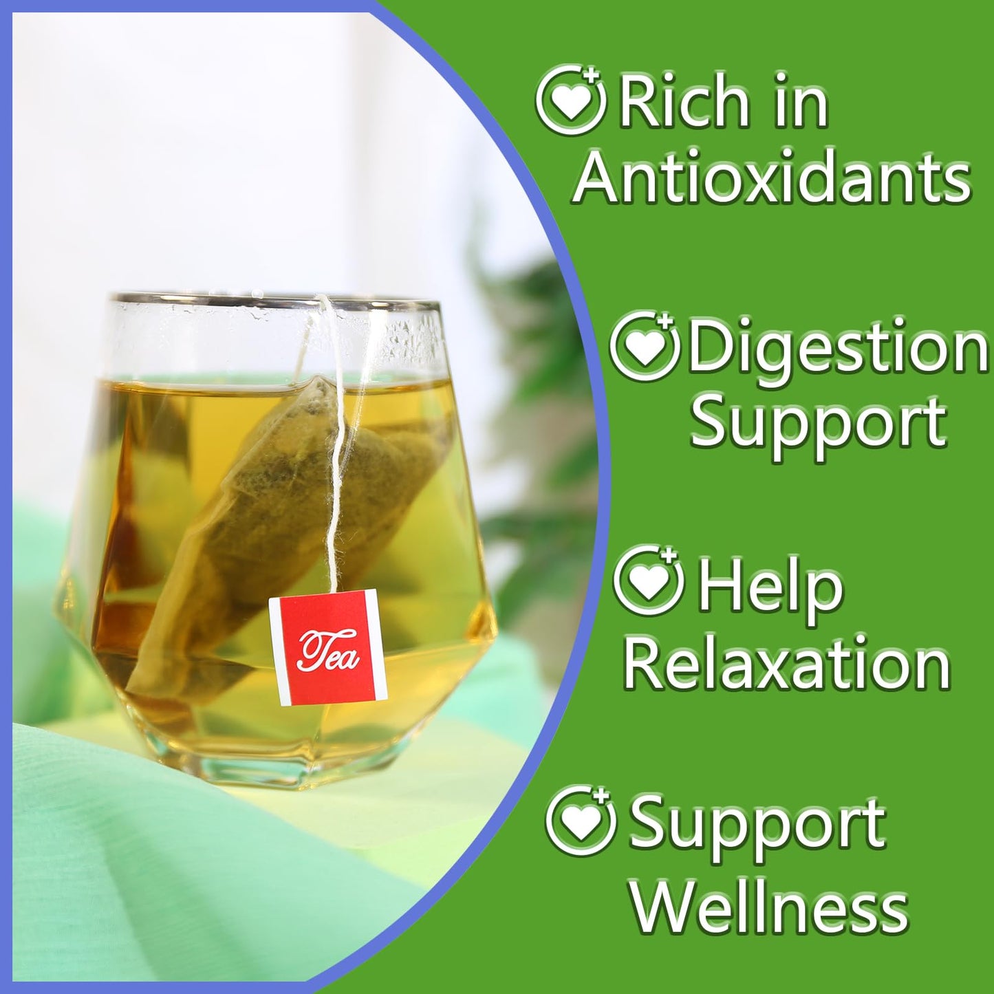 TEARELAE Lemon Balm Tea Bags - Caffeine-Free, Non-GMO - 50 Count