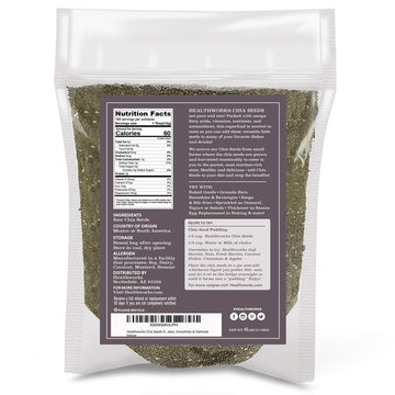 Healthworks Chia Seeds Raw (96 Ounce / 6 Pounds) | enhanced & All-Natural | Contains Omega 3 Fiber & Protein | Great with Shakes Smoothies & Oatmeal | Packaging May Vary