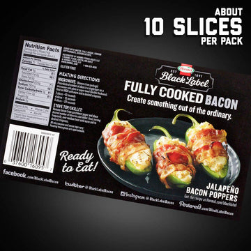 HORMEL BLACK LABEL Thick Cut Fully Cooked Bacon 2.52 oz
