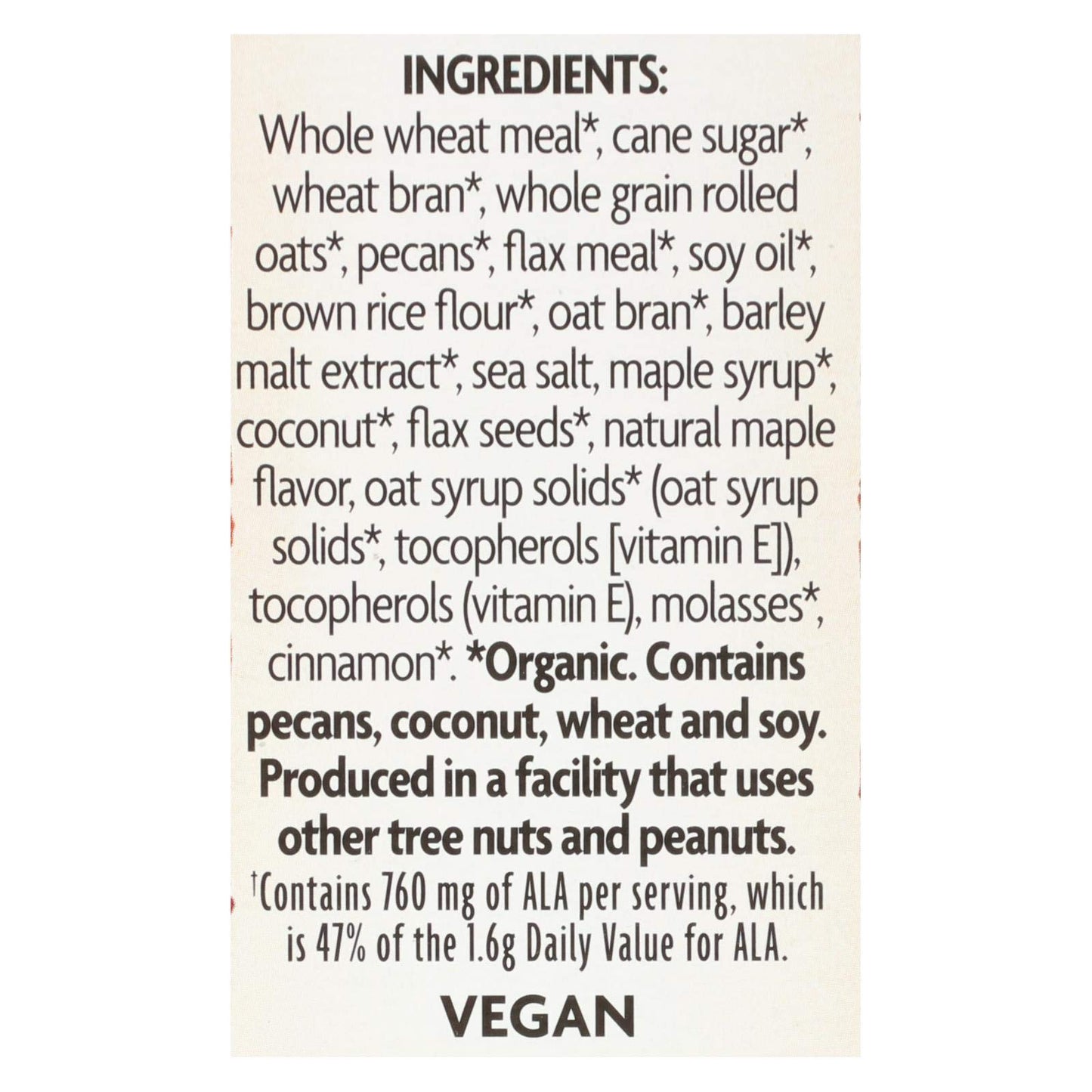 Natures Path Organic Flax Plus Maple Pecan Crunch Cereal