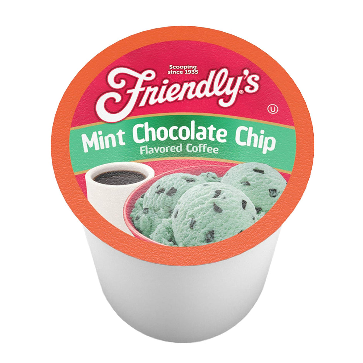 friendlys Ice Cream Coffee Pods, Mint Chocolate Chip, 12 Count, Compatible with Keurig K Cup malt-inspired