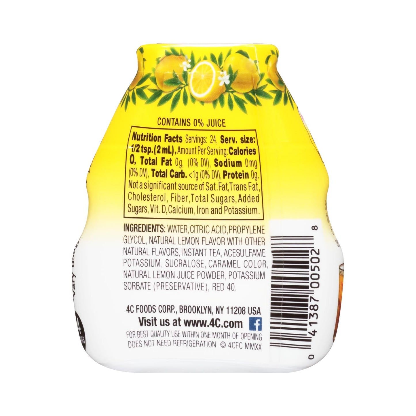 4C Totally Light Tea- Liquid Water Enhancer, Half and Half, 1.62 Ounce
