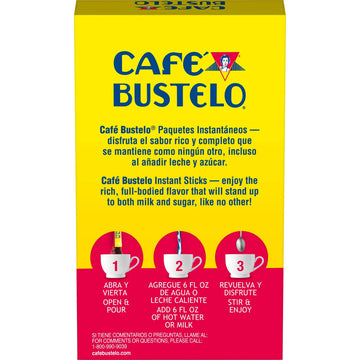 Caf Bustelo Espresso Style Dark Roast Instant Coffee, 6 Count (Pack of 12)