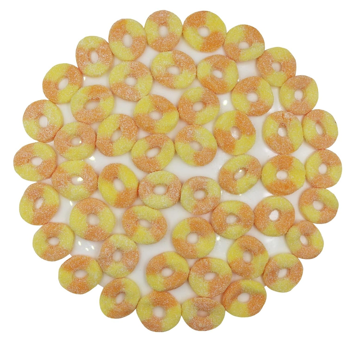 Firstchoicecandy Gummy Rings (Sour Mini Peach, 4.5 Pound (Pack Of 1))