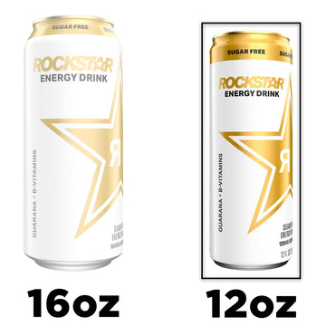 Rockstar Energy Drink Sugar Free, 12 Fl Oz (Pack of 8) Sleek Cans