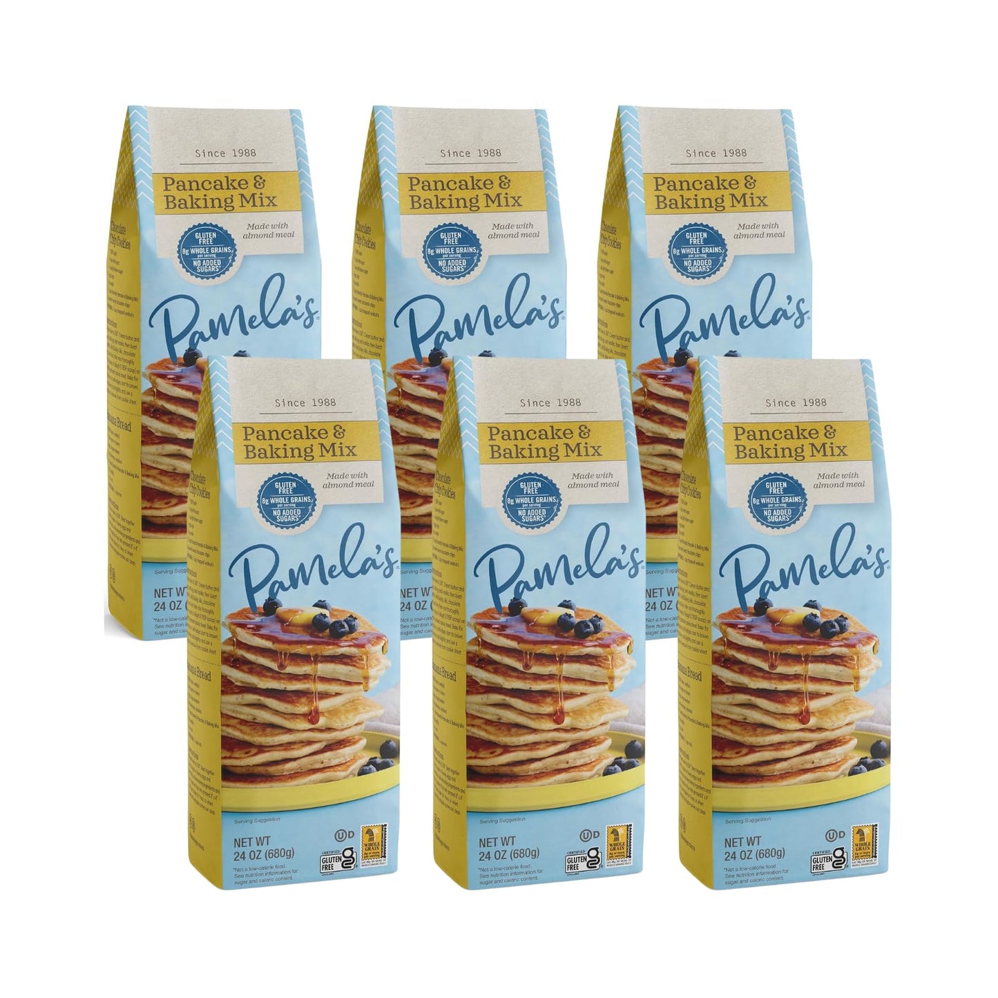 Pamelas Products Ultimate Baking & Pancake Mix, 24-Ounce Packages (Pack of 6) (Value Bulk Multi-pack)