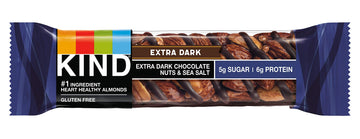 Kind Nut Bars, Extra Dark Chocolate Nuts And Sea Salt, 1.4 Ounce, 12 Count, Gluten Free, 5G Sugar, 6G Protein