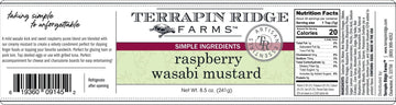 Terrapin Ridge Farms Raspberry Wasabi Mustard, Vegan & Keto Friendly, 8 oz Jar