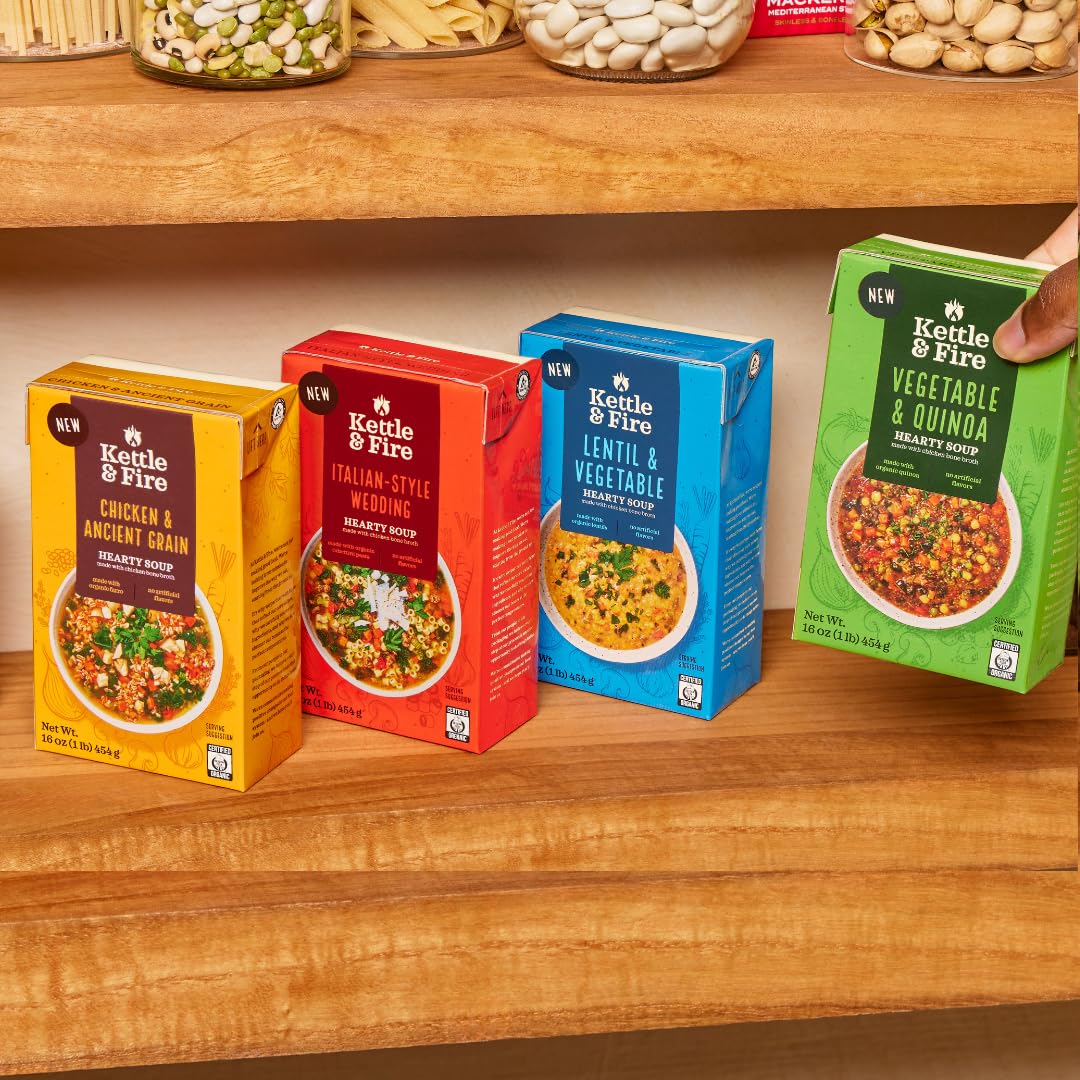 Kettle And Fire Soup Vegetable N Qn Hrty 16 Oz