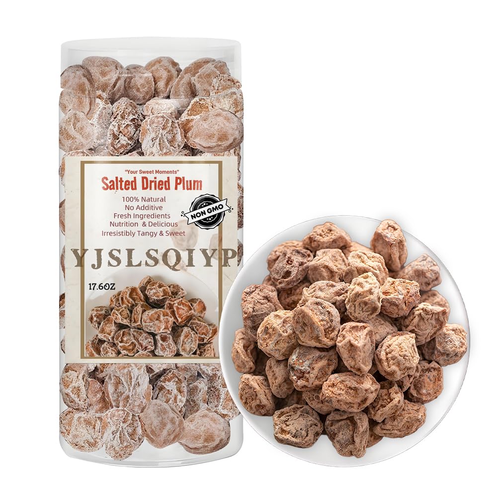 Preserved Plum. Japanese-Style Preserved Plums (Umeboshi) Sweet & Sour Dried Plum Snacks 17.6Oz (500G)