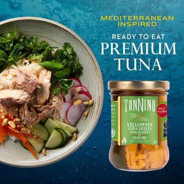 Tonnino Canned Pole & Line Tuna Yellowfin Fillets (Pack Of 6, Jalapeno In Olive Oil)