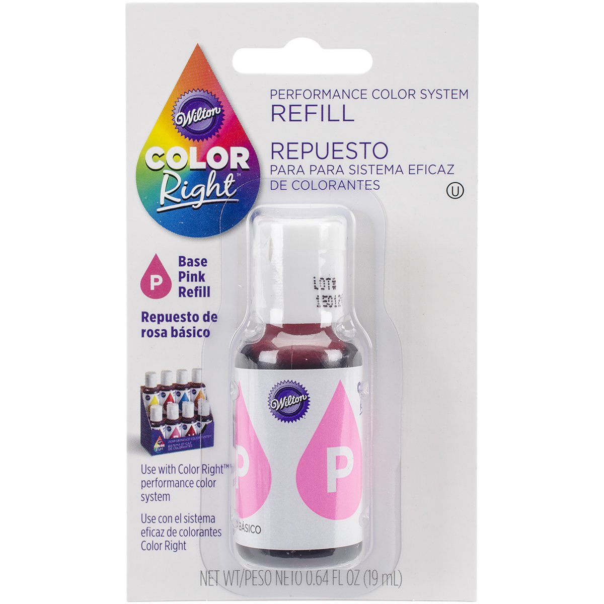 Wilton Right Performance Color System Refill .7oz-Pink, Other, Multicoloured, 4.54 x 9.62 x 14.7 cm