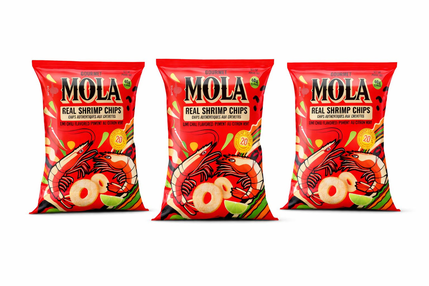MOLA Shrimp Crackers (3, Lime Chili)