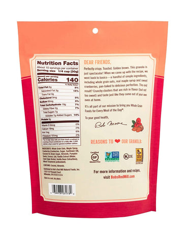 Bob'S Red Mill Pan-Baked Granola Cranberry Almond, 11 Ounce (Pack Of 2)