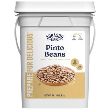 Augason Farms Pinto Beans Emergency Bulk Food Storage 4 Gallon Pail 253 Servings