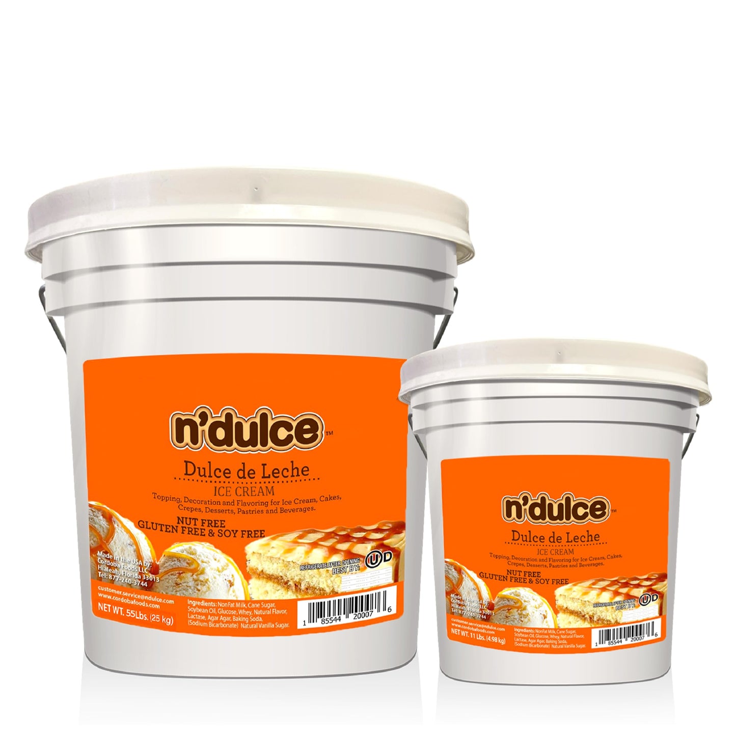 Ndulce Dulce De Leche For Ice Cream Base | Caramel Milk For Ice Cream Base And Toppings Combine It With Coffee Desserts Cookies And Ice Cream | Caramel Extract - 11Lbs