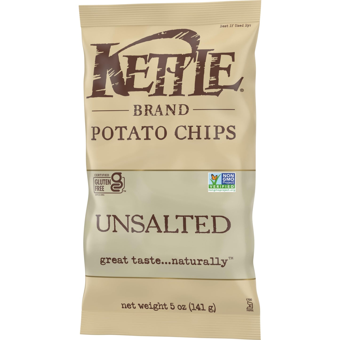 Kettle Brand Potato Chips, Unsalted Kettle Chips, 5 Oz
