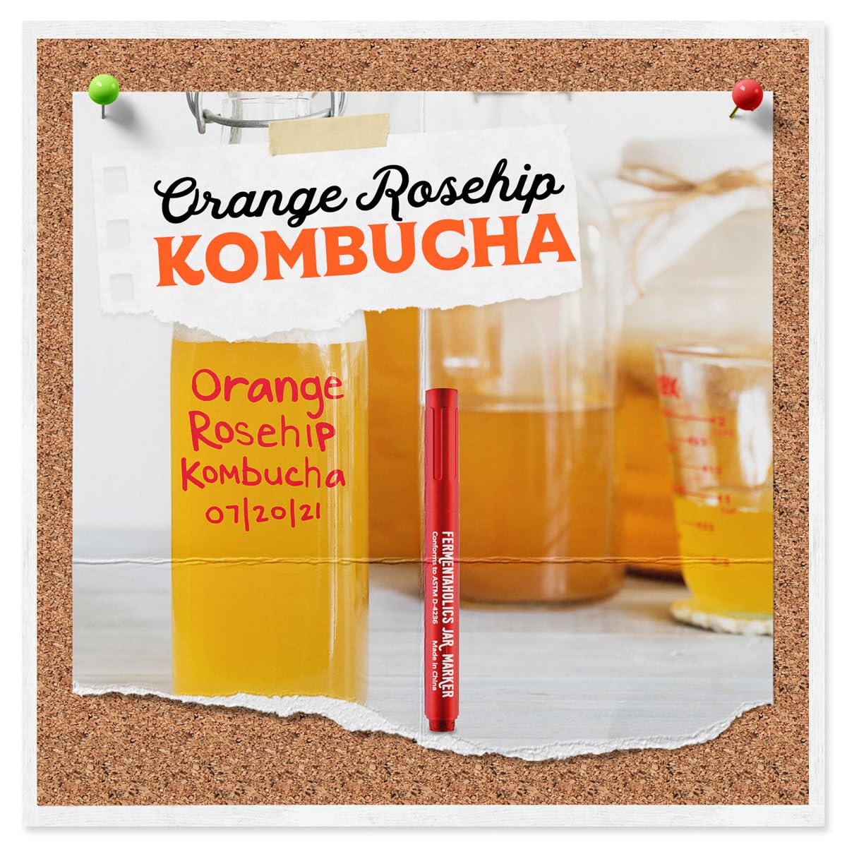 Fermentaholics BIG MOMMA Kombucha SCOBY With Twelve Ounces of Starter Tea - Live Kombucha Starter Culture | Extra Large 6 Pellic