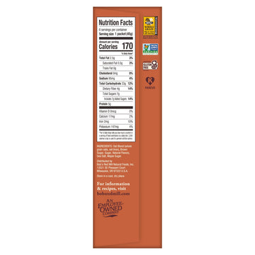Bobs Red Mill Instant Oatmeal Maple Brown Sugar 24 Packets Total Non-GMO Gluten Free Whole Grain