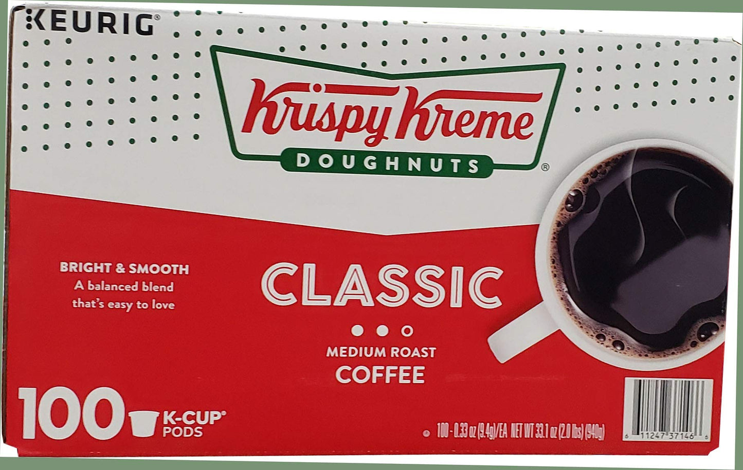 Krispy Kreme Bright & Smooth Medium Roast Coffee Donuts 100 Ct.