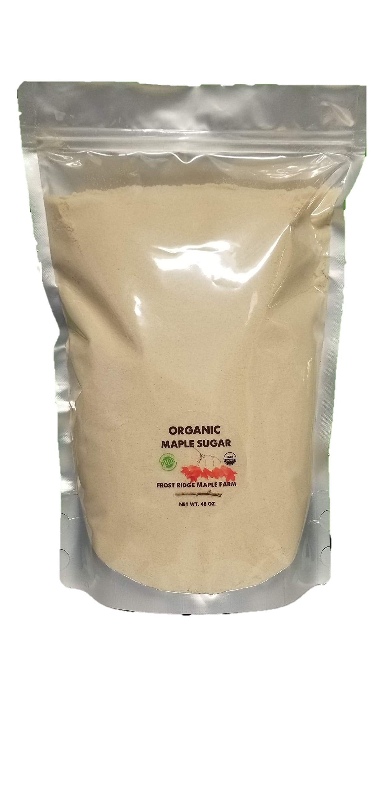 Frost Ridge Maple Farm Powdered Granulated Organic Maple Sugar High Standard 48 Oz.