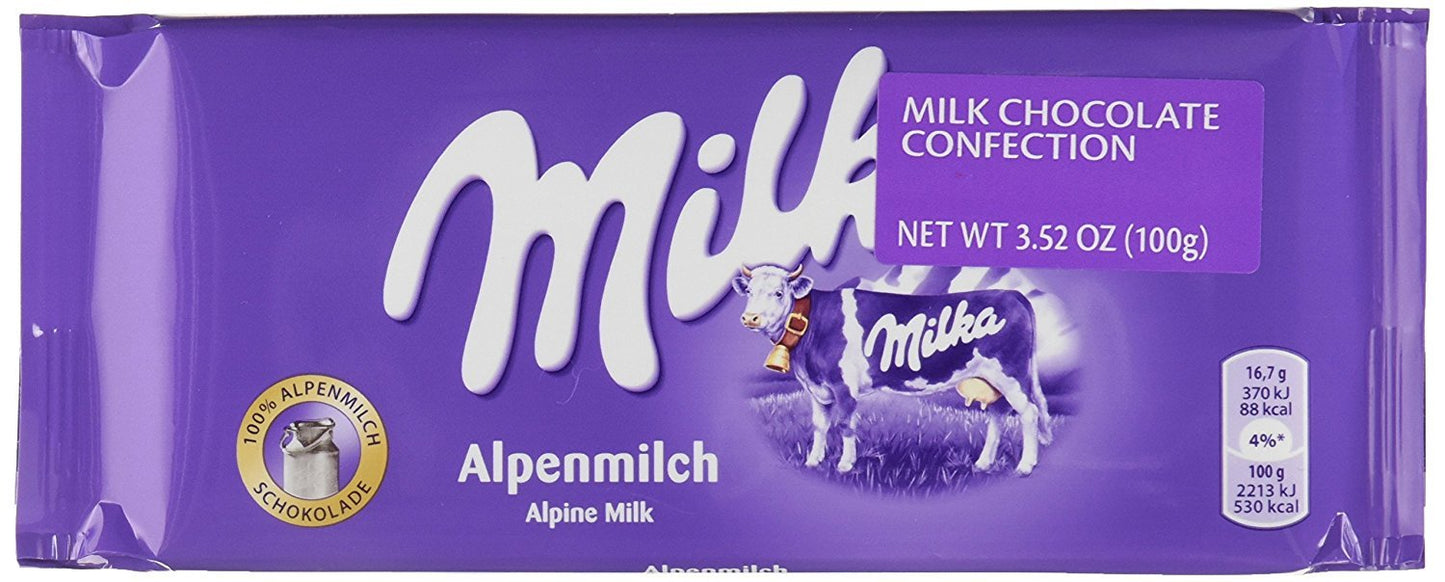 Milka Alpine Milk Chocolate - 90g