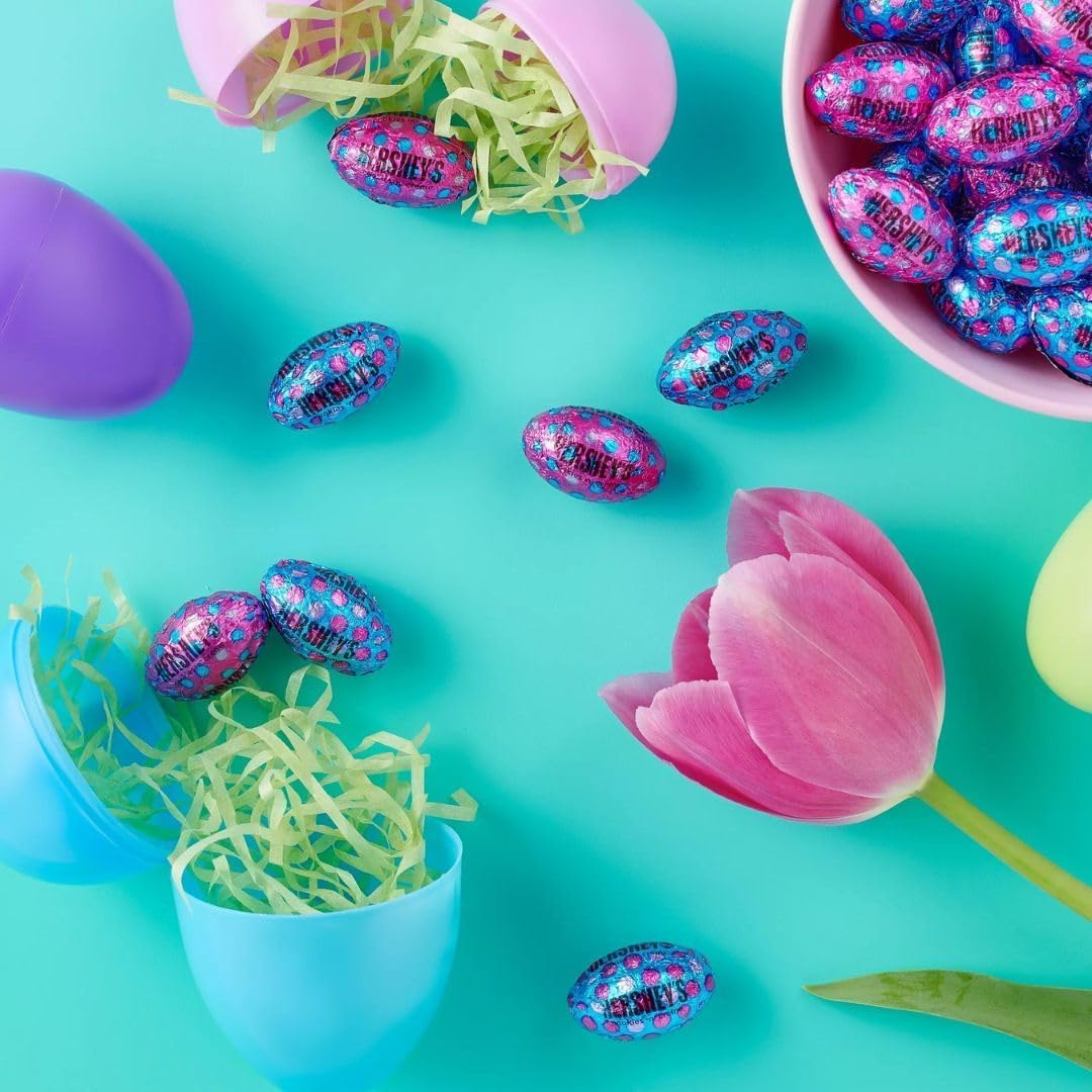 Hershey Cookies And Cream Eggs Easter Candy Bulk - 120 Individually Wrapped Chocolate Candy Easter Eggs Bulk - Polka Dot Hershey