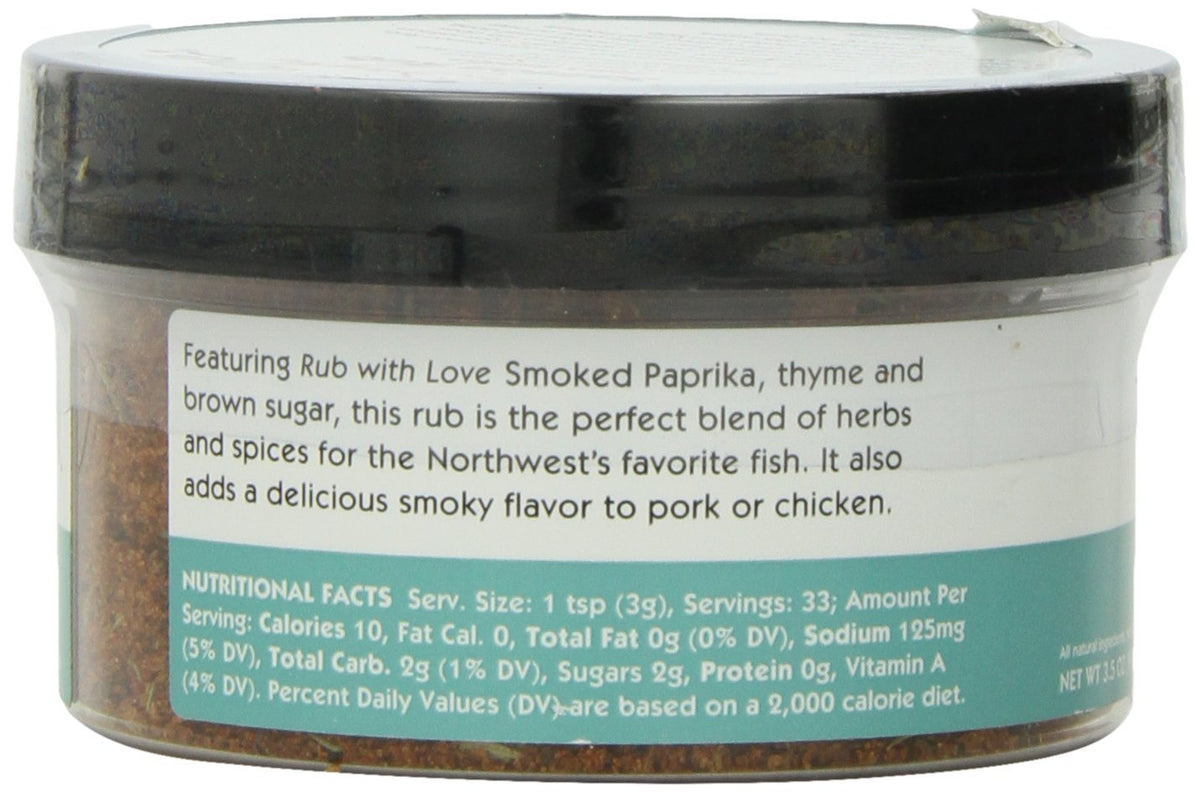 Rub with Love Salmon Rub Seasoning - 3.5 oz Jars, Pack of 2