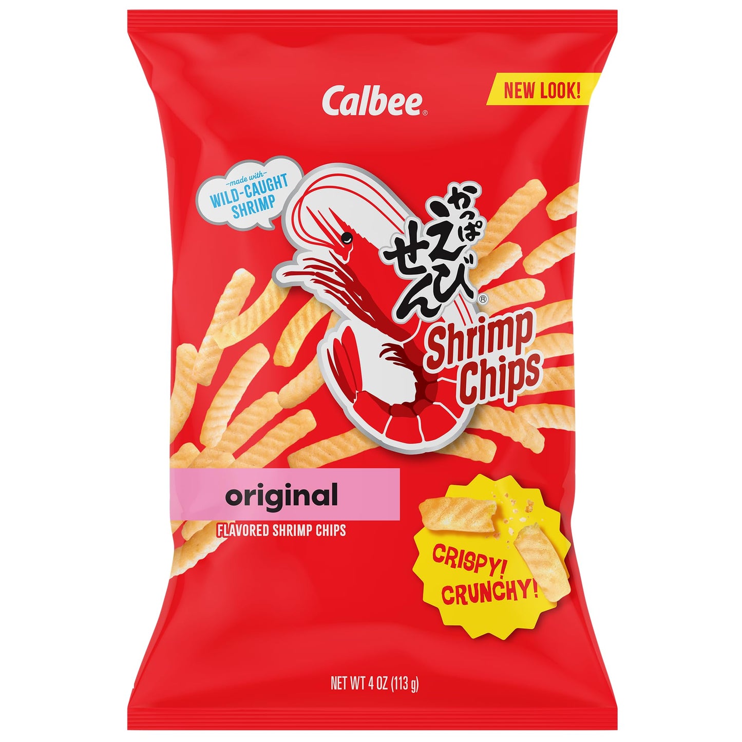 Calbee Shrimp Flavored Chips 4 ounces Bag (2 Pack)