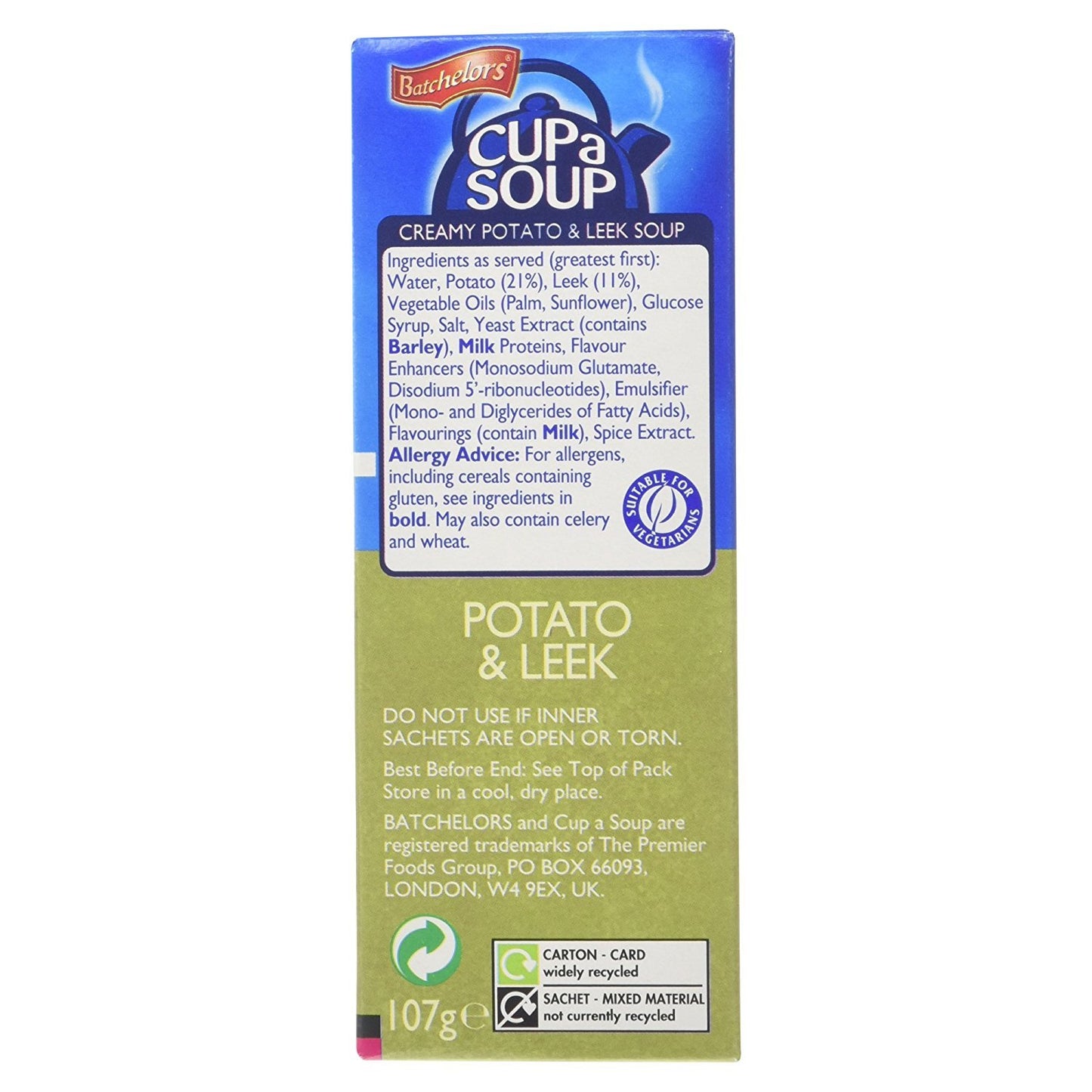 Batchelors Cup A Soup Creamy Potato & Leek 107G