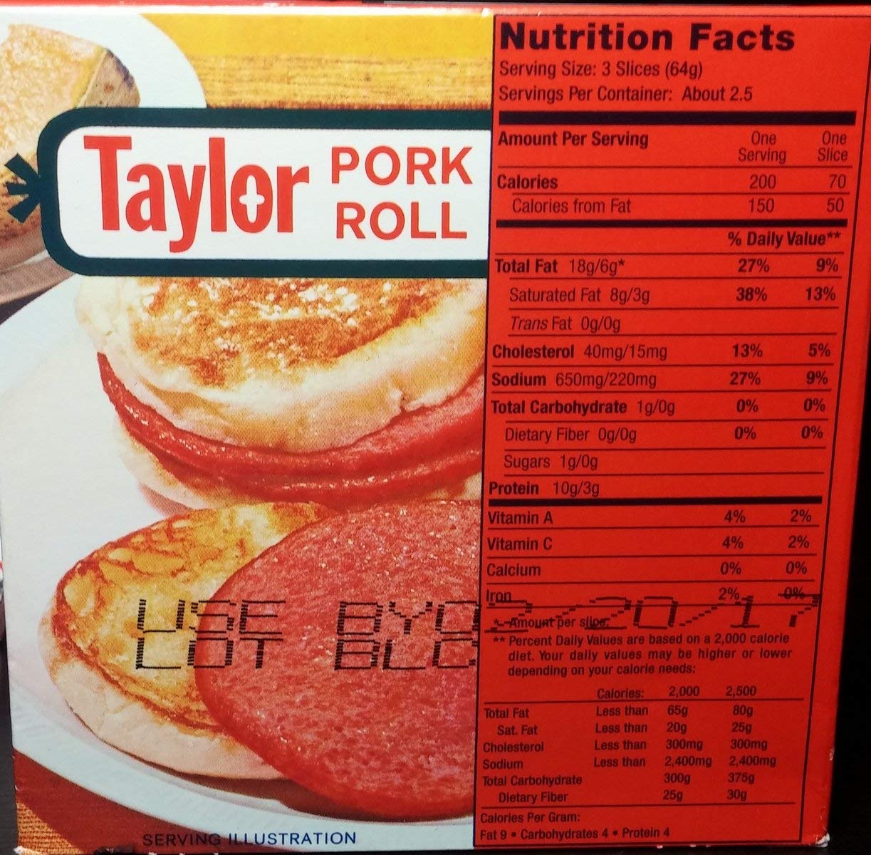 Taylor Pork Roll 6 Ounces Pre-Sliced (12 Pack)