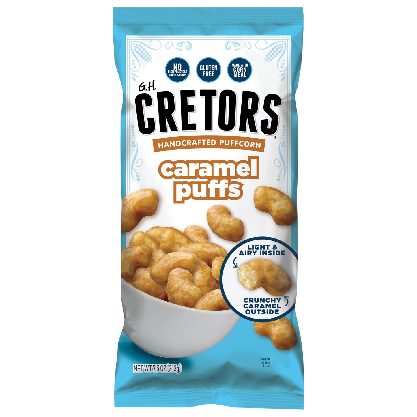 G.H. Cretors Handcrafted Puffcorn Caramel Puffs 7.5 oz