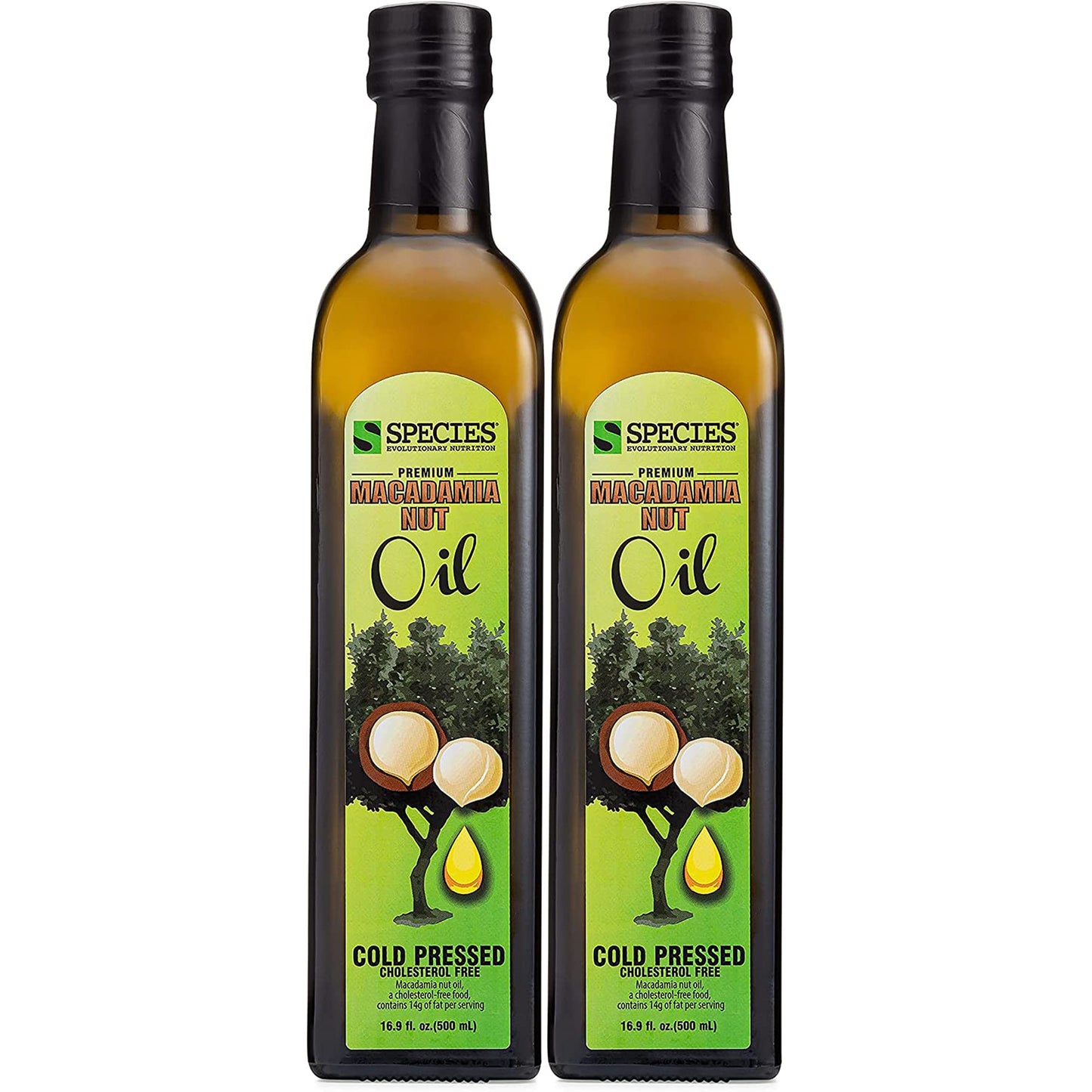 Species Nutrition Macadamia Nut Oil Healthy Cooking Oil For Stir Fry Sweet Buttery Great Tasting Omega 9 Monounsaturated Fats Balanced Omega 3 & 6 Fats. (32 Servings 2 Pack)
